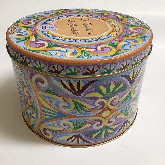 Dolce & Gabbana Tin Made In Italy EMPTY Fiasconaro Panettone LARGE 10” Storage - Picture 11 of 14